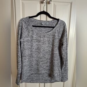 Athleta Heathered Gray Crew Neck Sweater